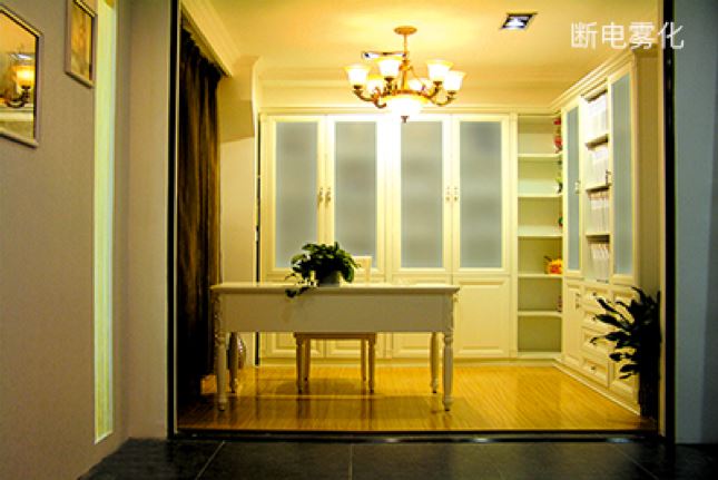 Smart switchable glass application scenario for wardrobe, bookcase, cabinet Smart switchable glass application scenario for wardrobe, bookcase, cabinet